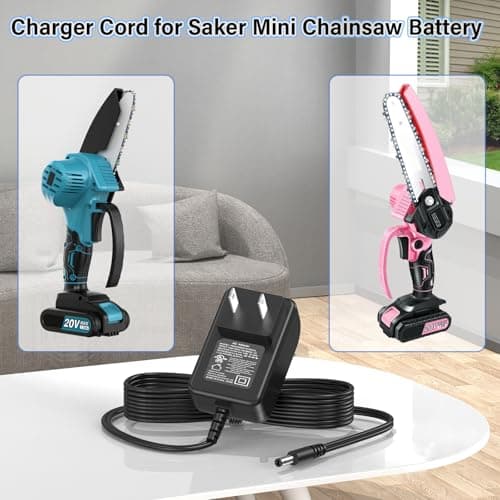 21V Mini Chainsaw Charger Fit for Saker Small Portable Handheld Electric Chain Saw, Power Cord AC Adapter for Saker Mini Chainsaw SK1804D 20V Battery, Universal Small Chain Saw Power Supply