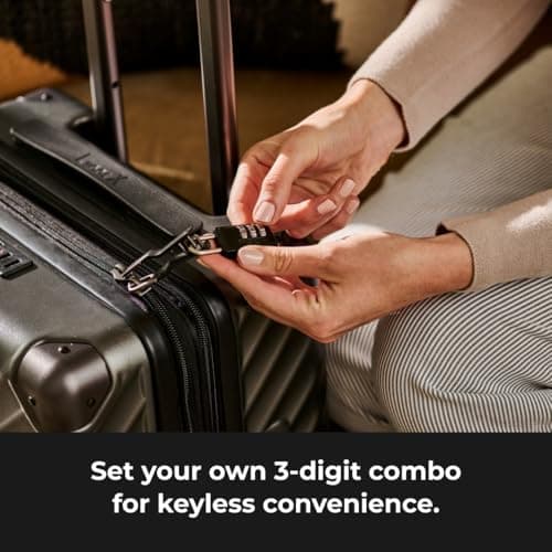 Master Lock Black Combination Padlock, Indoor Gym Locker Lock with Customizable 3-Digit Code for Luggage, Backpacks, Cabinets, 647BLKEC — view 9