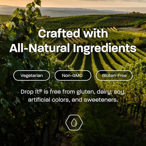 Drop It Original Wine Drops 4 Pack | Naturally Reduces Wine Sulfites and Tannins | Can Eliminate Wine Sensitivities, Allergies, and Histamines | Wine Wand Alternative | USA Made Wine Sulfite Remover — view 4