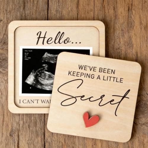 Pregnancy Announcement | 3x2 inch DIY Decorative Memory | Ultrasound Picture Frame Keepsake Box - for Kids Grandparents Home Decor Bedroom Shelf Apartment Party Holiday — view 2