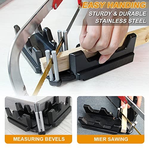 2-in-1 Mitre Measuring Cutting Tool, Measuring and Sawing Mitre Angles Cutting Tool for Home Improvement, Carpentry Work — view 5