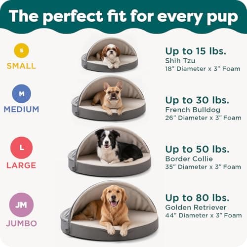 Furhaven 44" Round Orthopedic Dog Bed for Large Dogs w/Removable Washable Cover, for Dogs Up to 80 lbs - Sherpa & Suede Snuggery - Gray, 44-inch — view 5