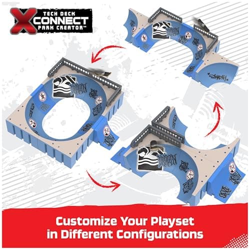 TECH DECK, Daewon Mega Bowl, X-Connect Park Creator, Customizable and Buildable Ramp Set with Exclusive Fingerboard, Kids Toy for Ages 6 and up — view 2