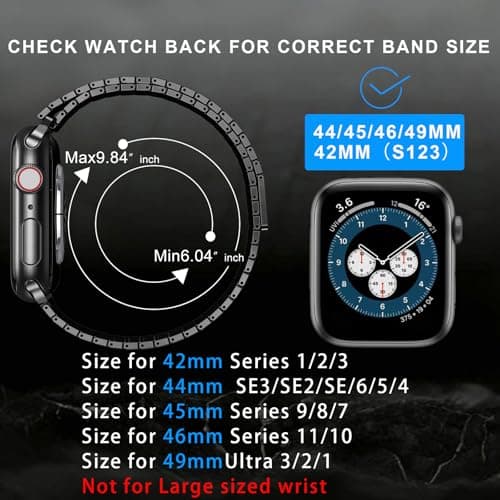 BEAEN Magnetic Mesh Loop Band Compatible with Apple Watch Band 49mm 46mm 45mm 44mm 42mm 40mm 41mm 38mm Men Women, Stainless Steel Adjustable Metal Strap for iWatch Series 10 9 8 7 6 5 4 3 2 1 Ultra SE — view 4