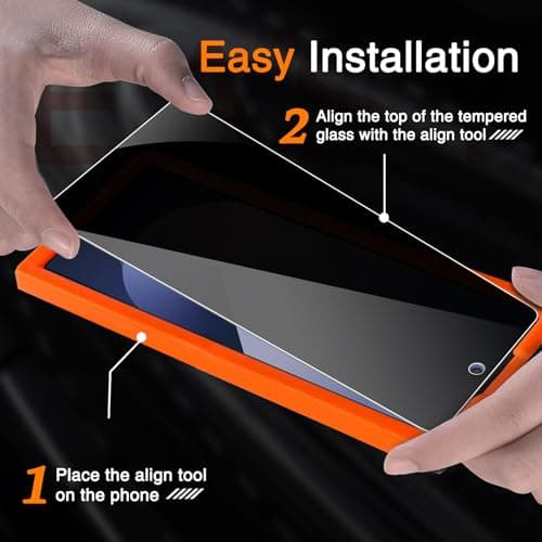 Wiaocit 3 Pack Privacy Screen Protector for Samsung Galaxy Z Fold 8 Ultra/Z Fold 7 with 3 Pack Camera Lens Protector, 9H Hardness, Tempered Glass, Bubble Free, Case Friendly — view 2