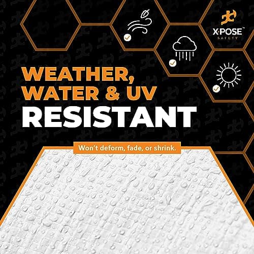 Heavy Duty White Poly Tarp 10' X 15' - Multipurpose Protective Cover - Durable, Waterproof, Weather Proof, Rip and Tear Resistant - Extra Thick 12 Mil Polyethylene - by Xpose Safety — view 3
