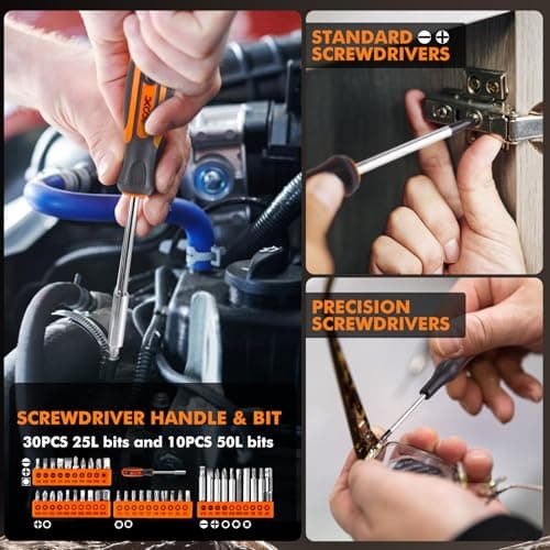 XOOL 368 Piece Home Repair Tool Kit with Drawer Toolbox, Includes Hammer, Pliers, Screwdrivers, Wrench, Tape Measure & More for Home Repair, Apartment, Office, Garage and DIY Projects — view 2