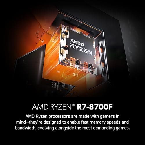msi Codex Z2 Gaming Desktop: AMD Ryzen R7-8700F, NVIDIA GeForce RTX 5060Ti, 16GB DDR5, 1TB M.2 NVMe SSD, USB Type-C, VR-Ready, Windows 11 Home: A8NVM-671US — view 2