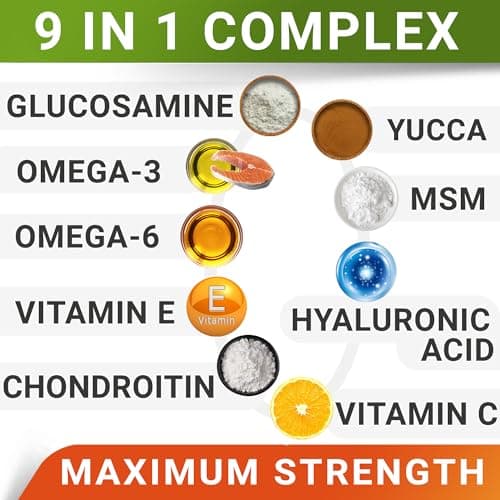 Senior Advanced Glucosamine for Dogs - Small + Large Breeds -Omega-3 Fish Oil - Chondroitin, MSM- Soft Chews for Older Dogs - Bacon Flavor - 120Ct — view 3