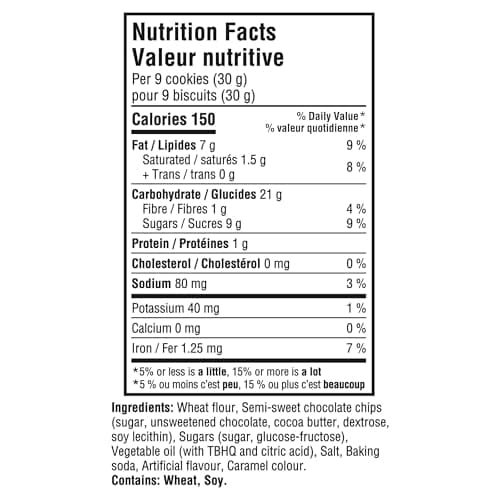 CHIPS AHOY! Mini Original Chocolate Chip Cookies, Made in a Peanut-Free Facility, School Snacks, 200 g, Baked in Canada — view 2
