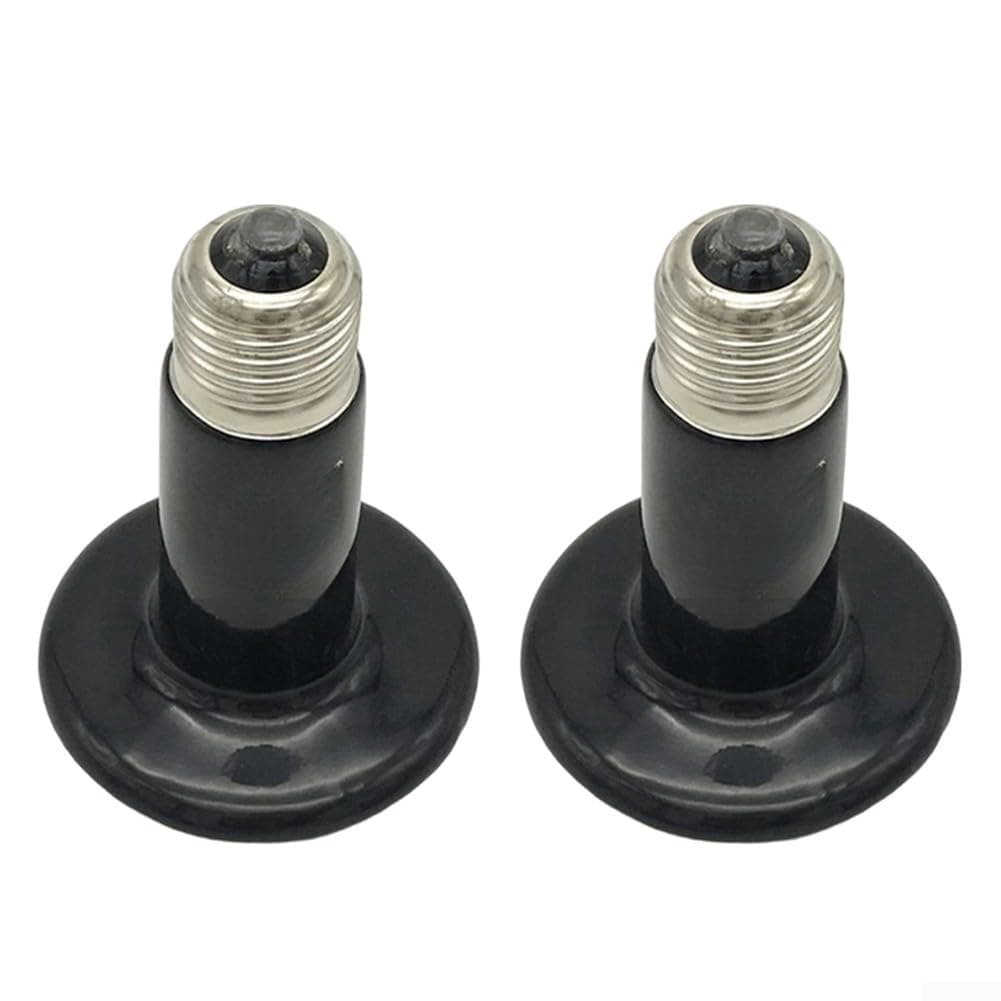Emisor de calor de cerámica para terrario de reptiles, foco calentador nocturno sin luz para serpiente, lagarto, pollo, anfibio, para calentamiento rápido, construcción de metal segura, negro (150W