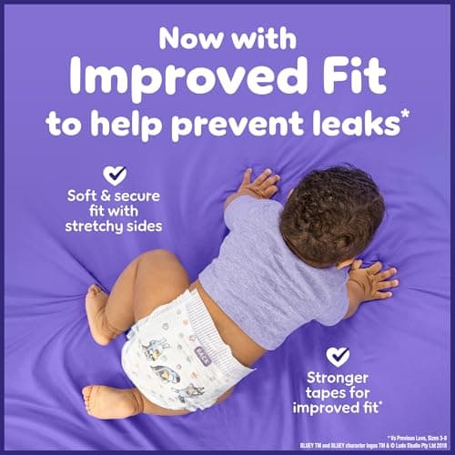 Luvs Size 5 Baby Diapers, Platinum Protection Bluey Diapers for Day & Night,Size 5 (27+ lb), 172 Count — view 2