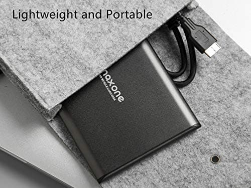 Maxone 500GB Ultra Slim Portable External Hard Drive HDD USB 3.0 Compatible with PC, Laptop, Charcoal Grey — view 2