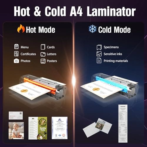 Laminator Machine, 9-Inch Letter Size Laminating Machine with 15 Laminating Pouches for Small Desktop, 4 in 1 Never Jam Thermal Laminator with Trimmer Corner Rounder for Office School Home — view 2