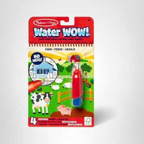 Melissa & Doug Water Wow! Mess Free Coloring Book, Reusable Water-Reveal Activity Pad, On The Farm, Travel Toys, Party Favors, for Toddlers & Kids Ages 3+ — view 9