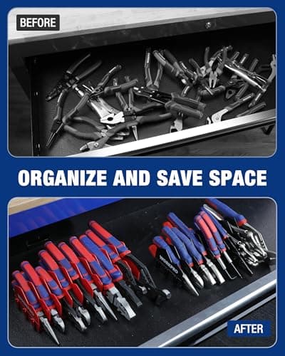 WORKPRO 2-Pack Plier Organizer Rack, 20-Slot Tool Organizer and Storage — view 2