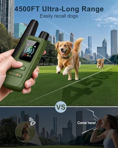 Jugbow Dog Shock Collar - 4500FT Dog Training Collar with Remote, IPX8 Waterproof Electric Dog Collar with 4 Training Modes, Security Lock, Rechargeable eCollar for 10-120lbs Small Medium Large Dogs — view 2