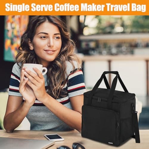 Travel Coffee Maker Carrying Bag Compatible with Keurig K-Classic/K-Elite/K-Supreme/K-Compact,Single Serve Coffee Maker Portable Storage Bag with Shoulder Strap(Patented Design) — view 4