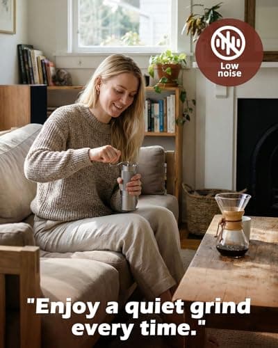 Pro Manual Coffee Grinder Stainless Steel Conical Burr With Adjustable Settings.Portable For Espresso, French press, Pour-over. All-metal, Plastic-free, Perfect For Travel camping — view 5