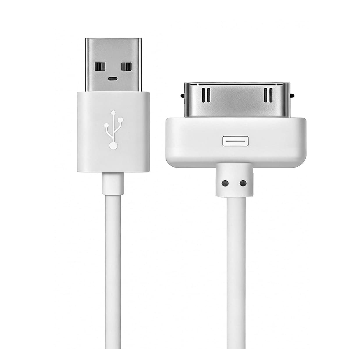 USB Sync and Charging Data Compatible With iPhone 4/4S/3G/3GS, iPad 1/2/3, iPod Touch/Classic, Old 30-Pin Devices, 1M, White