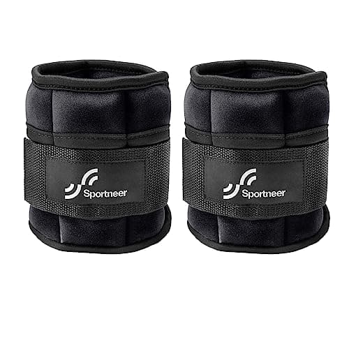 Sportneer Adjustable Ankle Weights Set - 1 Pair (2-10 lbs) Removable Sandbags for Women & Men, Comfortable Neoprene Leg Weights for Walking, Running, Pilates, Yoga, Home Workout & Physical Therapy — view 7