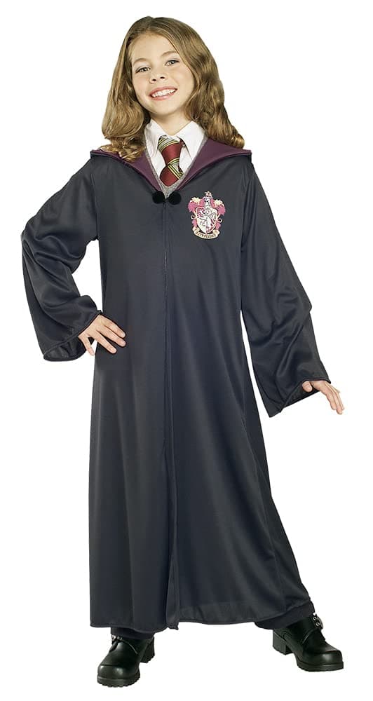 Rubies Disfraz Hermione Clásico para niñas, Túnica negra con broche y emblema de Gryffindor, Magos, Hogwarts, Licencia Oficial Warner Bros Harry Potter