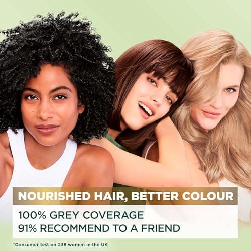 Garnier Nutrisse Ultra Crème, Permanent Hair Dye, 100% Grey Coverage, Vegan Formula, Nourished Hair, Long-Lasting Rich Colour, 6.34 Amber Light Honey Brown, 1 Application, Packaging May Vary