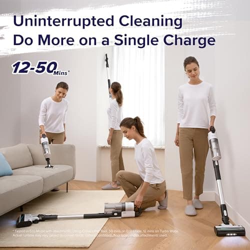 Levoit Cordless Vacuum Cleaner, Stick Vac with Tangle-Resistant Design, Up to 50 Minutes, Powerful Suction, Rechargeable, Lightweight, and Versatile for Carpet, Hard Floor, Pet Hair — view 2