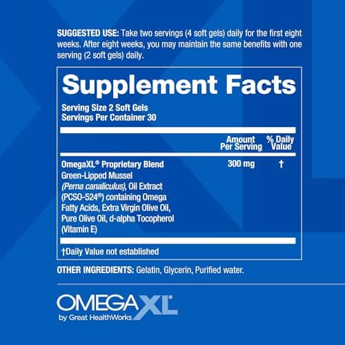 OmegaXL Joint Support Supplement, for Relief - Natural Muscle Support, Green Lipped Mussel Oil, Soft Gel Pills, Drug-Free, 60 Count — view 6