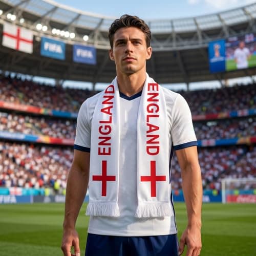 TOSOUATOP Scarf For World Cup 2026【HD Printing】【Druable】【Skin Friendly】 England Soccer Scarf — view 2
