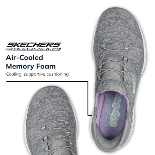 Skechers Women's Summits Sneaker, Grey Mint, 8 — view 2