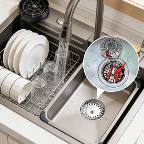 Stainless Steel Kitchen Sink Strainer: 2-Pack Drain Stopper Plug Solution for Home Cooks - 3.15 Inch Diameter for Kitchen Sink Use — view 4