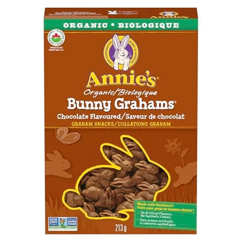 ANNIE'S Chocolate Graham Cookies Snacks, Organic, No Artificial Flavours, No Synthetic Colours, 213 Grams Package of Bunny Shaped Cookies, Chocolate — view 7