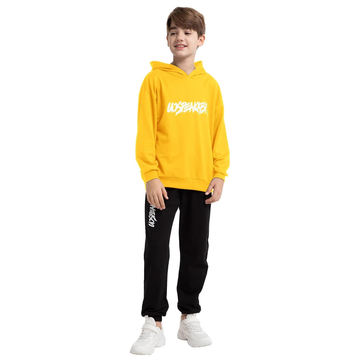 amropi Chándal Niños 2 Piezas Set Sudadera con Capucha y Pantalones Deportivo Jogging Conjunto Ropa 2-15 años — view 2