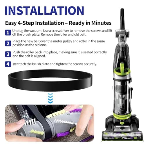LEMGYOUFT 5-Pack for Bissell Style 7/9/10 P/N 3031120 Vacuum Belts Fits PowerForce Helix CleanView Swivel Rewind Pet Powerlifter Pet Hair Eraser Vacuum Cleaner 2031093 32074 3031123 — view 5