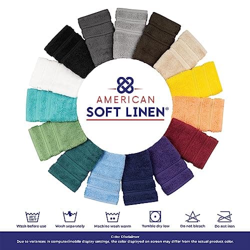 American Soft Linen Washcloths for Bathroom, 100% Turkish Cotton Washcloth Set of 4, 13x13 in Soft Washcloths for Body and Face, Wash Rags for Kitchen, Baby Washcloths, Sage Green Washcloths — view 8
