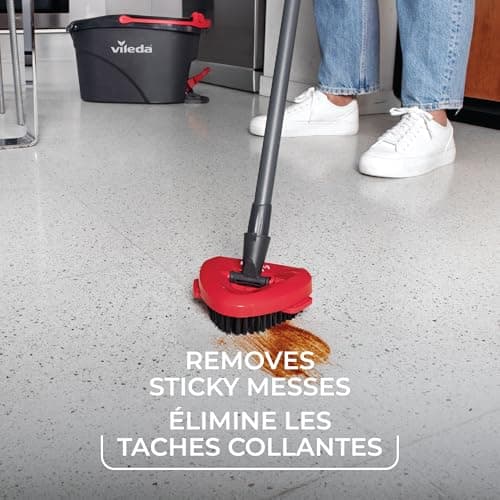 Vileda EasyWring Scrub Brush Attachment | Tough Stain & Grout Cleaning | for Tile & Sealed Hard Floors — view 2
