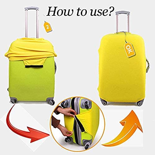 OuLi Store® Travel Luggage Cover Fit for 18-32 Inch Luggage Travel Luggage Protective Covers Suitcase Cover Elastic Dustproof Travel Accessories (Color 5, XL-(29-32 inch Luggage)) — view 5