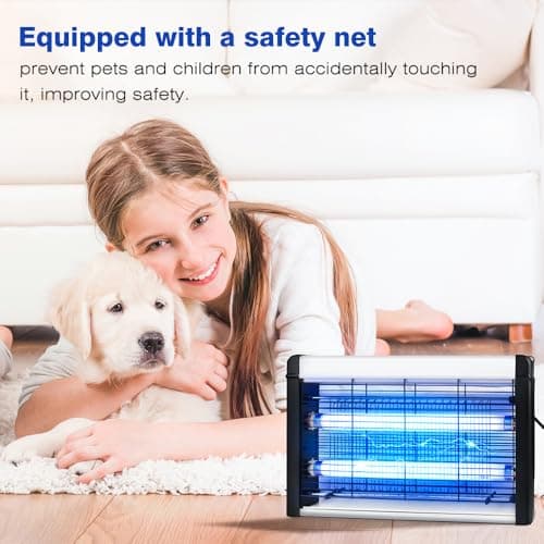 20W Electric Indoor Bug Zapper UV Bulbs –3500V Mosquito and Fly Zapper for Kitchens, Bedrooms, Living Rooms, and Covered Spaces (Indoor Bug Zapper) — view 5