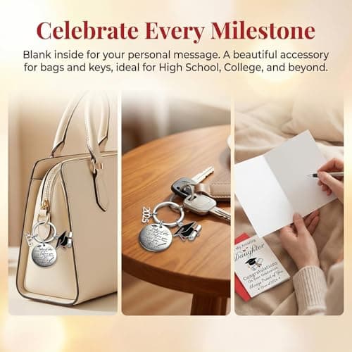 UPEOXT Graduation Gifts for Her 2026, Funny Grad Card with Keychain, Unique High School College Gift Ideas, Class of 2026 Present for Daughter, Best Congratulations Keepsake — view 2
