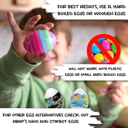 Eggmazing Egg Decorator Kit - Arts and Crafts Set with Egg Decorating Spinner and 8 Colorful Quick Drying Non Toxic Markers (Blue), Ages 3 and Up — view 6