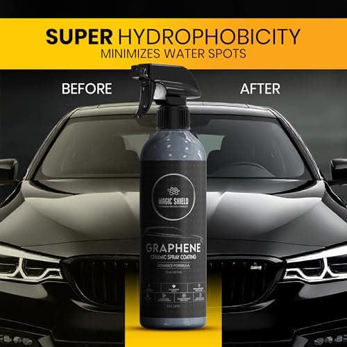 Magic Shield Graphene Ceramic Spray Coating - LAST SO LONG! Quick & Easy for Cars, Motorcycles, Boats & More - Professional-Grade Sealant for Maximum Gloss & Shine - Waterless Wash & Wax - 16oz Bottle — view 5
