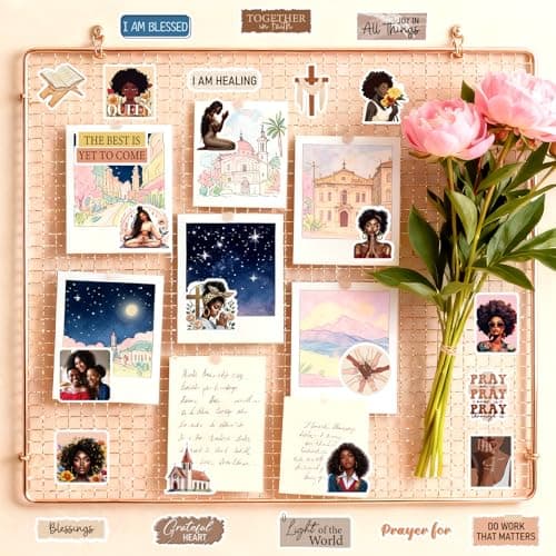 Vemfare 50 Pcs Prayer Board Supplies Black Women Prayer Stickers for Women — view 3