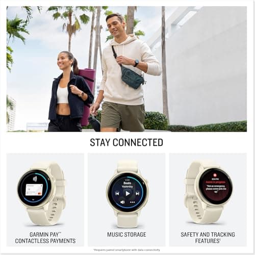 Garmin vívoactive® 6, Health and Fitness GPS Smartwatch, AMOLED Display, Up to 11 Days of Battery, Lunar Gold with Bone Band — view 5