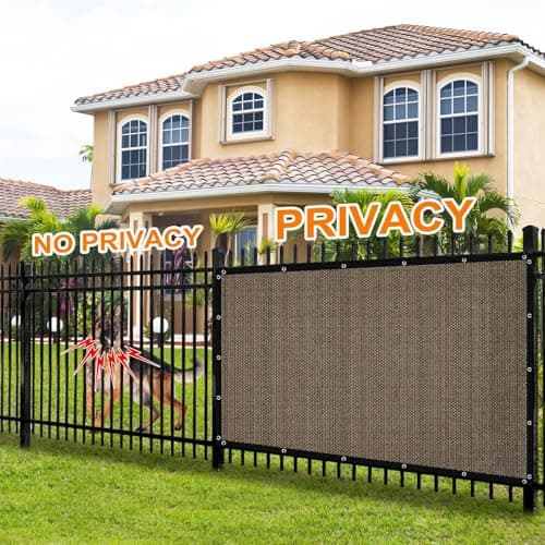 Artpuch 90% Sun Shade Cloth, 10 x 10 FT Pergola Shade Cover Canopy with Grommets, Sun Screen Fabric Tarp for Patio, Outdoor, Garden, Backyard, Mocha — view 4