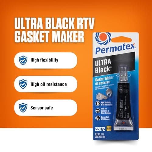 Permatex 22072 Ultra Black Maximum Oil Resistance RTV Silicone Gasket Maker, .5 oz. Tube — view 2