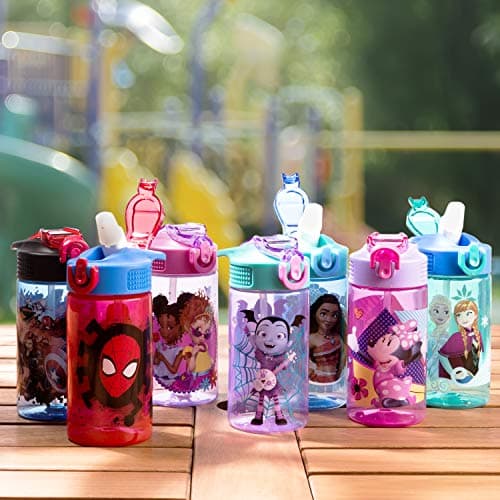 Zak Designs Marvel SpiderMan Kids Spout Cover and Built-in Carrying Loop Made of Plastic, Leak-Proof Water Bottle Design (16 oz, BPA-Free) — view 4