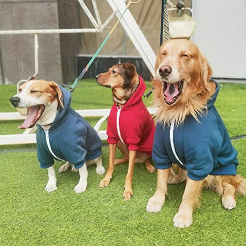 ARUNNERS Large Dog Hoodie Clothes, Blue, 6XL — view 4