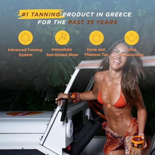 Carroten Intensive Tanning Gel | Browning Tan Accelerator | Non-Greasy, Water-Resistant with Carrot and Coconut Oil | Vitamin A & E For Moisture & Hydration | Made in Greece | 5 Fl Oz — view 7