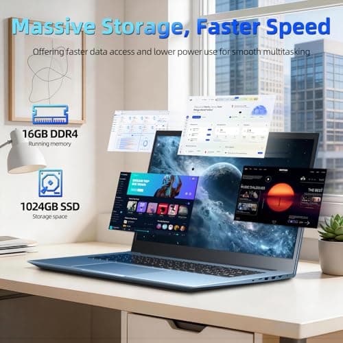 AKCHART 18.5 Inch Laptops with 16GB RAM 1TB SSD Ordinateur Portable — view 3
